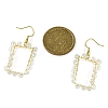 5 Pair 5 Style Brass Geometry Dangle Earrings with Glass Beaded EJEW-JE05400-4