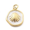 Ocean Theme Brass Enamel Pendants KK-Q029-01C-G-1
