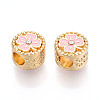 Rack Plating Alloy Rhinestone European Beads FIND-N011-02KCG-2
