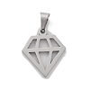 304 Stainless Steel Pendants STAS-L281-003P-1