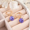 Brass Micro Pave Cubic Zirconia Leverback Earrings EJEW-K300-03G-3