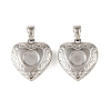 Floral Embossed Brass Locket Pendants KK-CBA7157-03P-1