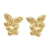 Ion Plating(IP) 304 Stainless Steel Butterfly Stud Earrings EJEW-G347-02G-01-1