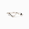 Wave Shaped Brass Micro Pave Clear Cubic Zirconia Finger Rings FS-WG385C2-02-5