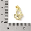 Rack Plating Brass Micro Pave Cubic Zirconia Pendants KK-C052-02B-G-3