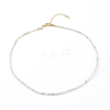 Rondelle Natural Morganite Beaded Necklaces NJEW-JN03404-01-1