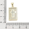 Real 18K Gold Plated Brass Micro Pave Cubic Zirconia Pendants KK-A209-10B-G-3