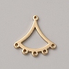 Brass Chandelier Component Links KK-WH0082-03G-1