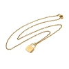 304 Stainless Steel Rolo Chain Pendant Necklaces NJEW-S444-01G-20-2