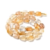 Natural Yellow Hematoid Quartz/Golden Healer Quartz  Beads Strands G-H061-A06-01-3