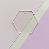 Transparent Acrylic Disc Big Pendants ZXFQ-PW0001-039E-1