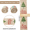 Gorgecraft 2 Rolls 2 Styles Christmas Printed Linen Ribbon OCOR-GF0002-72-2