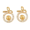 Brass Micro Pave Clear Cubic Zirconia Peg Bails KK-B137-16G-1