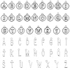 4Bags 2 Styles Tibetan Style Zinc Alloy 26 Letters Pendants FIND-SC0017-57AS-1