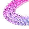 Transparent Gradient Color Glass Beads Strands GLAA-G101-2mm-11-5