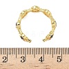 Brass Enamel Cuff Rings for Women RJEW-F196-02B-G-5