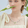 80Pcs 10 Sets Flower Glass Seed Beaded Charms FIND-SC0021-45-6