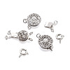 28Pcs 6 Style Brass Box Clasps FIND-TA0001-53-3