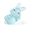 Luminous Resin Rabbit Ornament DJEW-R011-02D-1