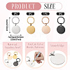 4Pcs 4 Styles Stainless Steel Keychains KEYC-TA0004-81F-3