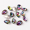 Faceted Teardrop K9 Glass Pointed Back Rhinestone Cabochons RGLA-E009-011-1