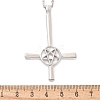 Cross & Star Alloy Pendant Pendant Twisted Chain Necklaces for Women NJEW-NH0001-03P-5