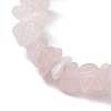 Natural Rose Quartz Chips Beaded Stretch Bracelets BJEW-TA00494-03-4