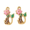 304 Stainless Steel Enamel Pendants STAS-I346-12G-01-1