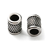 Retro 304 Stainless Steel Large Hole Barrel Beads STAS-E073-05-2