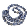 Natural Blue Spot Jasper Star Beads Strands G-Z080-A06-3