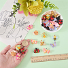 36Pcs 9 Styles Insects Theme Opaque Resin Cabochons RESI-ME0001-50-3