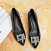 WADORN 4Pcs 2 Styles Square/Rectangle Alloy Rhinestone Detachable Shoe Buckle Clips AJEW-WR0002-31P-7