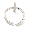 Rack Plating Brass Open Cuff Rings for Women RJEW-F162-01P-I-3
