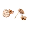 Ion Plating(IP) 304 Stainless Steel Stud Earring Findings STAS-I183-03A-RG-3