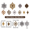 SUNNYCLUE 60Pcs 10 Styles Tibetan Style Alloy Connector Charms FIND-SC0003-35-2