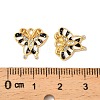 304 Stainless Steel with Crystal Rhinestone Enamel Charms STAS-G358-06G-04-3