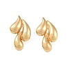 Teardrop 304 Stainless Steel Stud Earrings for Women EJEW-K278-29G-1