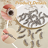 30Pcs Tibetan Style Alloy Curved Tube Beads FIND-PH0022-67A-4
