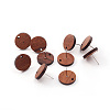 Coconut Brown Wood Stud Earring Findings EJEW-CJC0001-13-6