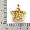 Rack Plating Brass & ABS Plastic Imitation Pearl Pendants X-KK-N255-03C-G-RS-3