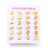 304 Stainless Steel Stud Earrings EJEW-P126-22-3