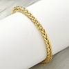 Brass Wheat Chain Cuff Bangles BJEW-F513-05G-2