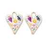 Rack Plating Alloy Enamel Pendants FIND-C050-09G-04-1