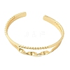 Brass Double Line Textured Cuff Bangles for Women KK-CBACA61-03G-4