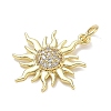 Brass with Rhinestone Pendants KK-CBAD872-01G-02-2