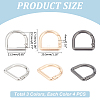 Unicraftale 12Pcs 3 Colors Alloy Spring Gate Rings FIND-UN0003-21-3