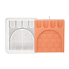 DIY Square with Rampart Pattern Candle Silicone Molds LS-DIY-G113-09B-1