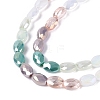Electroplate Imitation Jade & Opaque & Transparent Glass Beads Strands EGLA-Q135-4x6MM-01D-4