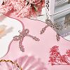 Plastic Imitation Pearl Bowknot Shoe Charms DIY-WH20002-152C-3
