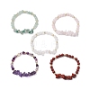 Chip & Round Mixed Gemstone Beaded Stretch Bracelets for Women BJEW-JB10766-1